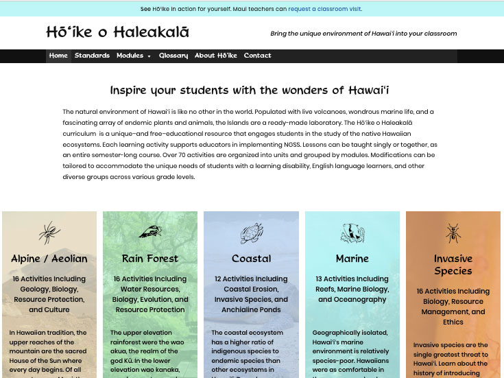 Hoike Curriculum website